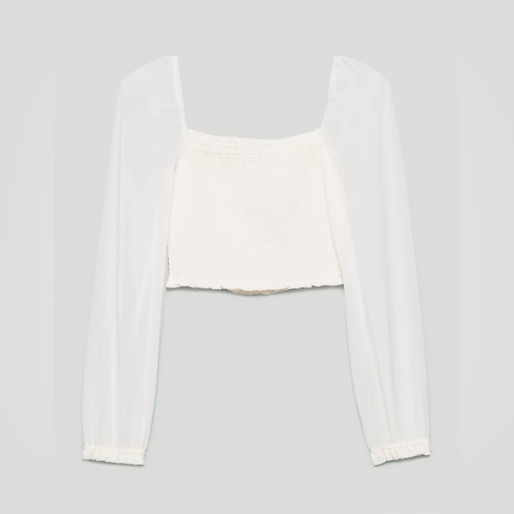 Aritzia Wilfred Saga Blouse White